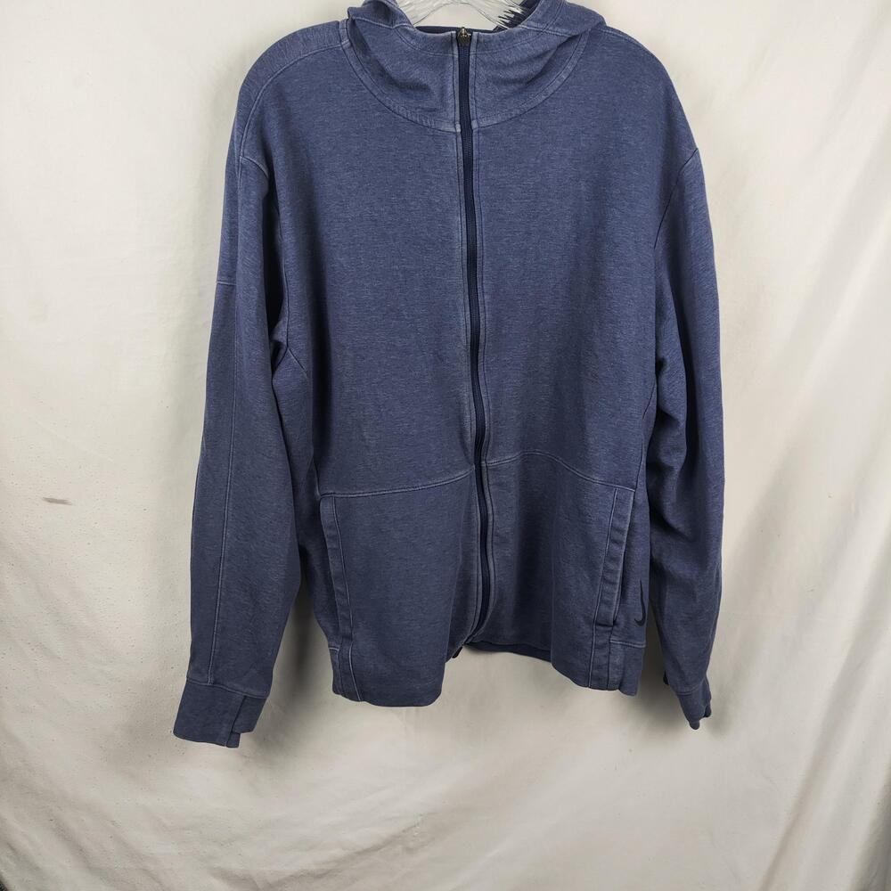 Nike Dri-FIT Hoodie Mens Large Blue Full Zip Lightweight Running Athletic Jacket